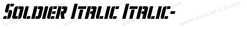 Soldier Italic Italic字体转换